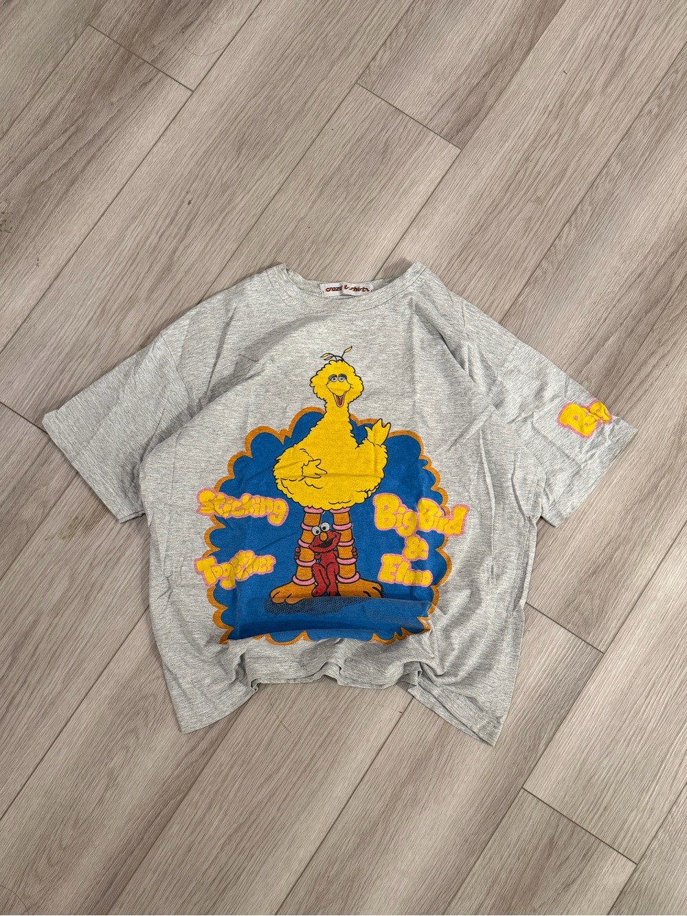 Rare Vintage 90s Heather Grey Sesame Street Tshirt